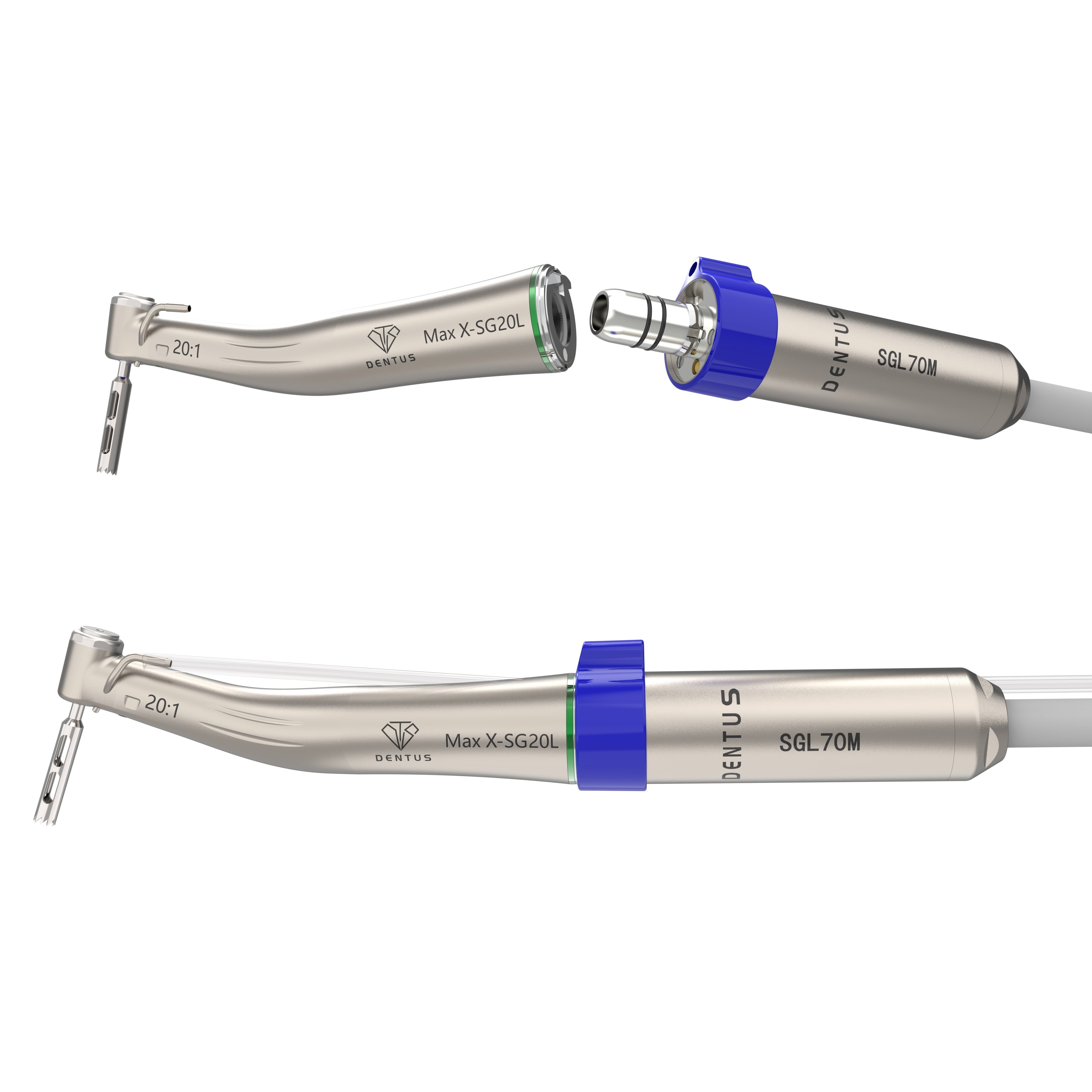 Low-speed dental handpieces Max SG20L contra-angle handpieces LED fiber-optic Stainless steel dental implant handpiece