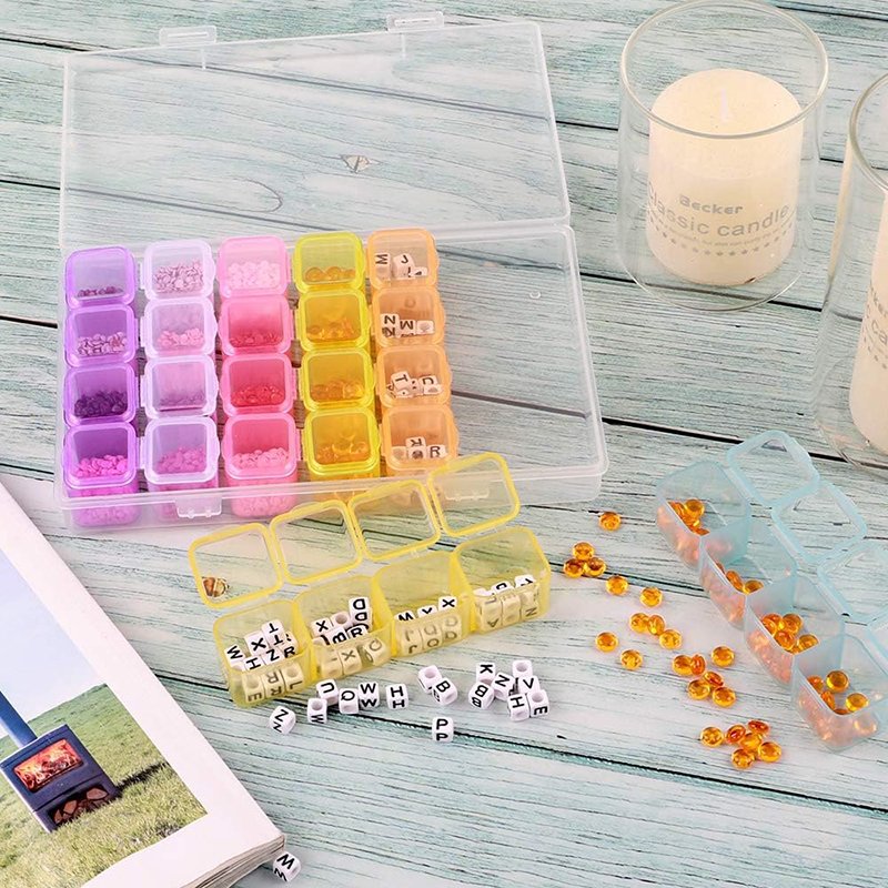 28 Grid Storage Box Diamond Painting Color DIY Jewelry Nail Art Parts Square Diamond Round Diamond Storage Box