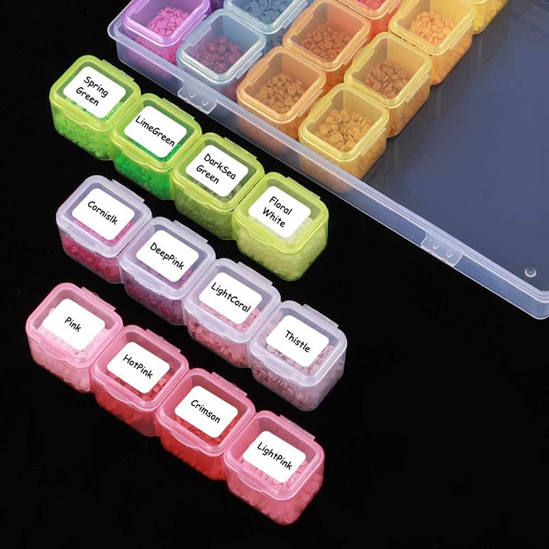 28 Grid Storage Box Diamond Painting Color DIY Jewelry Nail Art Parts Square Diamond Round Diamond Storage Box