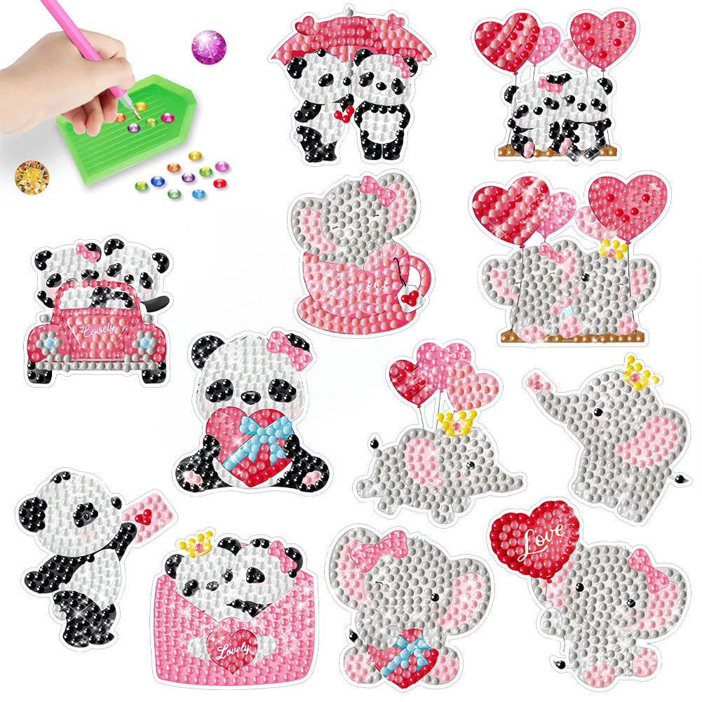 Diamond Painting Stickers Kits for Kids Gem Paint by Numbers Diamonds Arts for Boys and Girls DIY unicorn kit with Dots