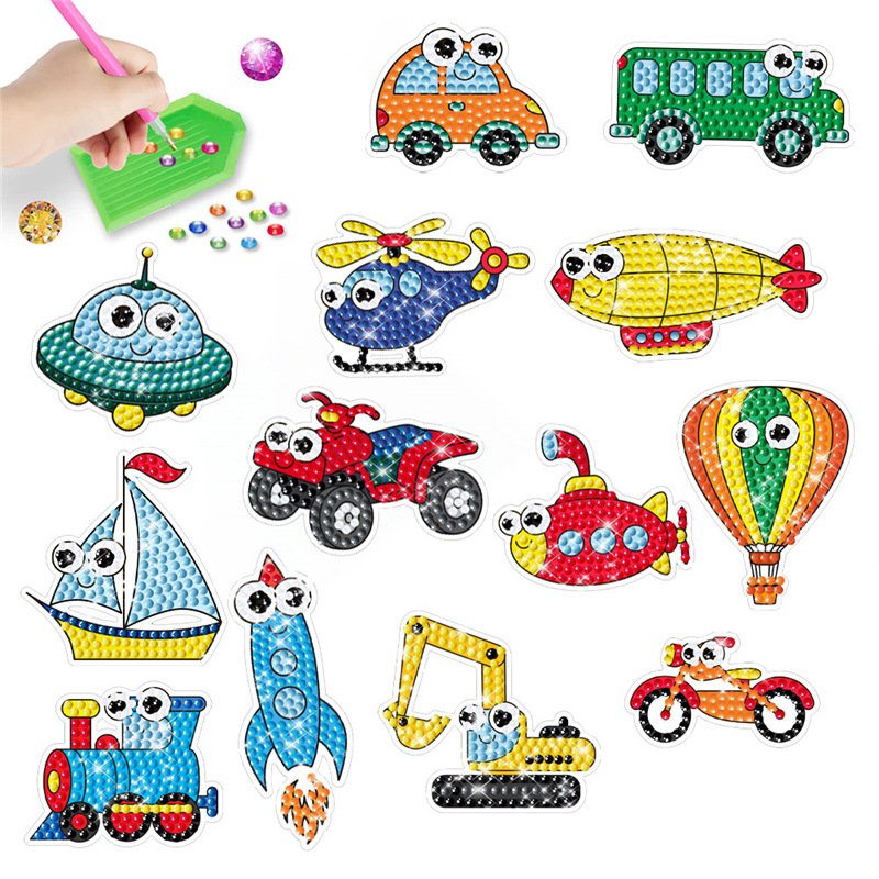 Diamond Painting Stickers Kits for Kids Gem Paint by Numbers Diamonds Arts for Boys and Girls DIY unicorn kit with Dots