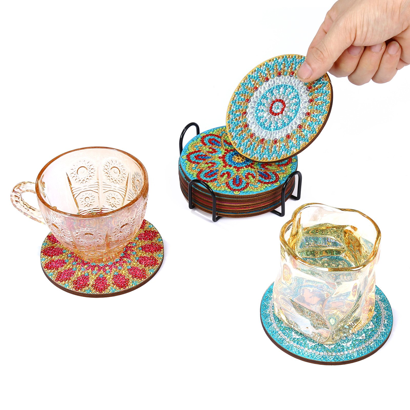 Factory Hot Sales Mini Diy Shimmer Colored Diamond Painting Kits Round Drill Animal Floral Size Screen Can Be Customized