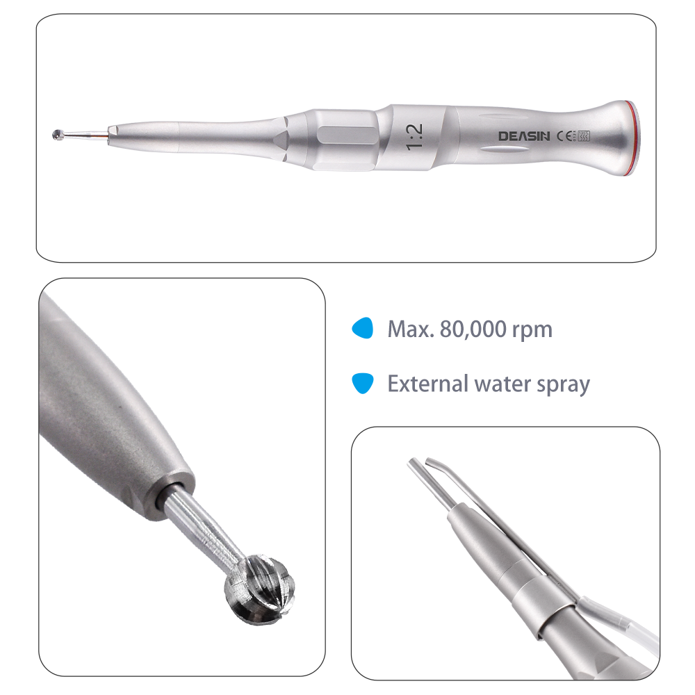Dental Angle Implant Handpieces 1: 2 Increasing speed Straight Micro Motor Contra Angle Straight Slow Speed Surgical Handpiece