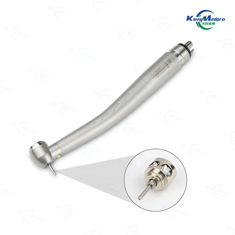LED Sliver Body And Creamic Bearing Twill Sliver Led Stainless Steel High Speed Dental Handpiece