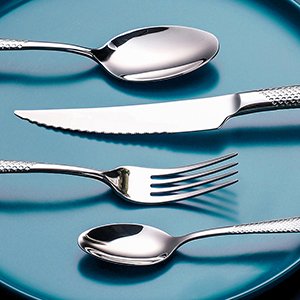 Popular Design Cutlery 56Pc Golden Coffee Spoon Color Set Gold Dinner Flatware