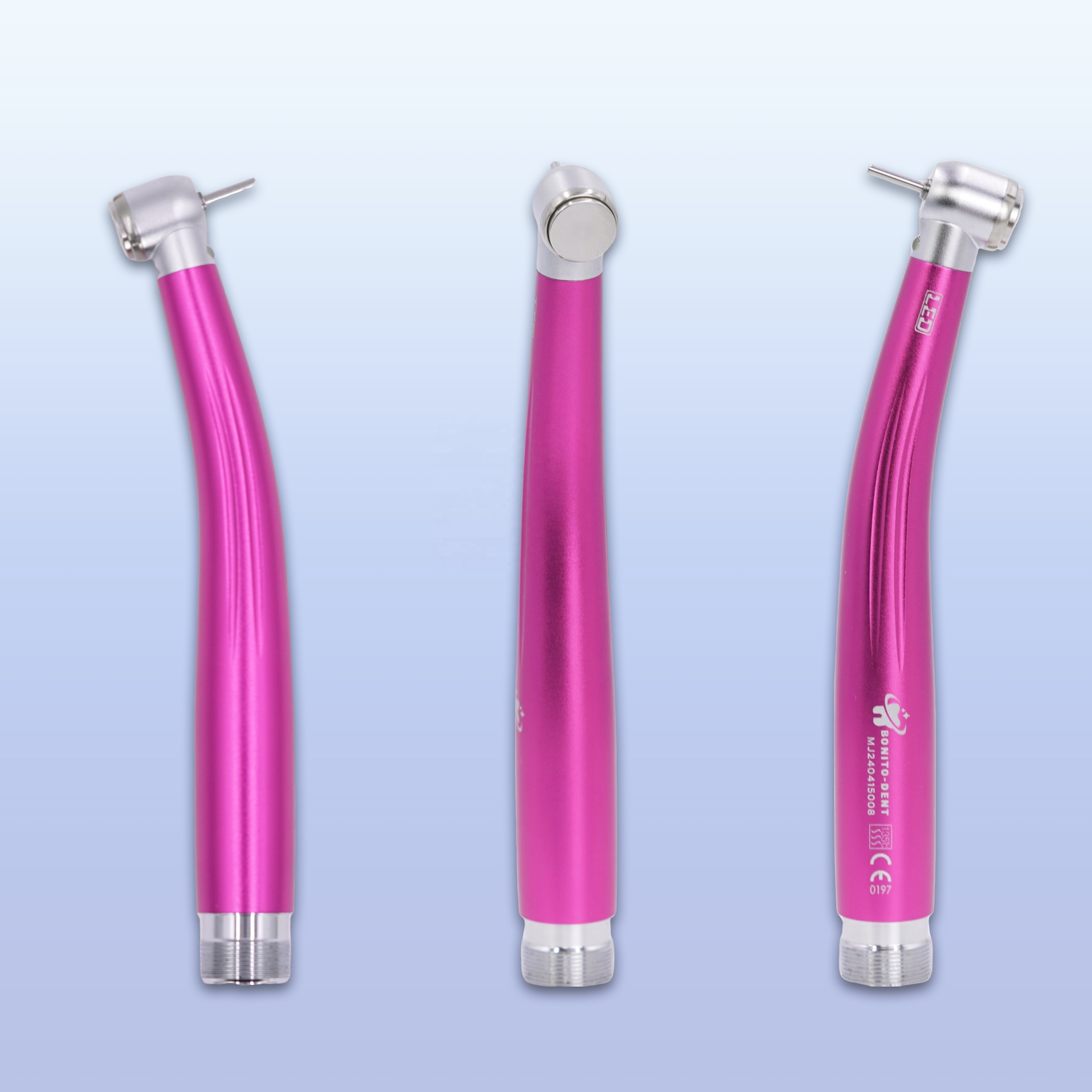 Triple water spray LED Dental High Speed Handpiece Air Turbine 2/4 Hole Dentistry Lab equipment Color Handpiece