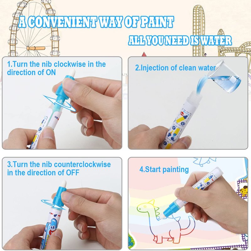 Children's Early Educational Painting Doodle Mat 78*78cm Aqua Water Doodle Drawing Mat for Kids Girls