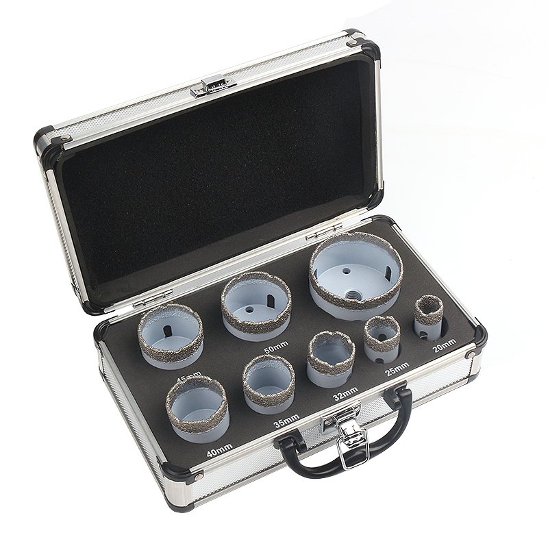 8PCS Diamond Brazing hole saw Sets Core Drill Bit Dry Drilling Core Drill Bit Diamond Hole Saw For Ceramic polishing ceramic tiles