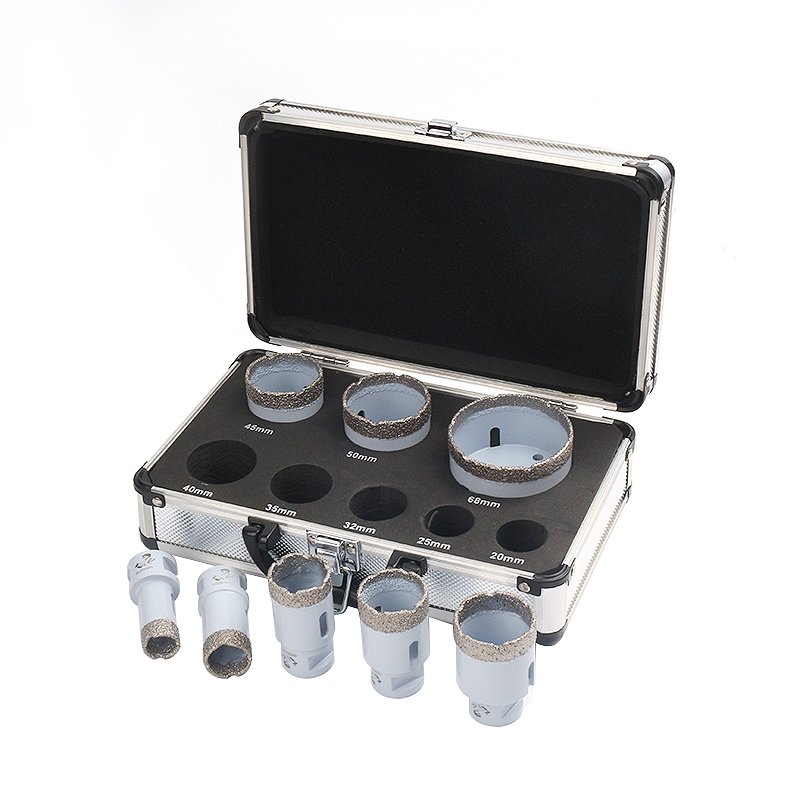 8PCS Diamond Brazing hole saw Sets Core Drill Bit Dry Drilling Core Drill Bit Diamond Hole Saw For Ceramic polishing ceramic tiles