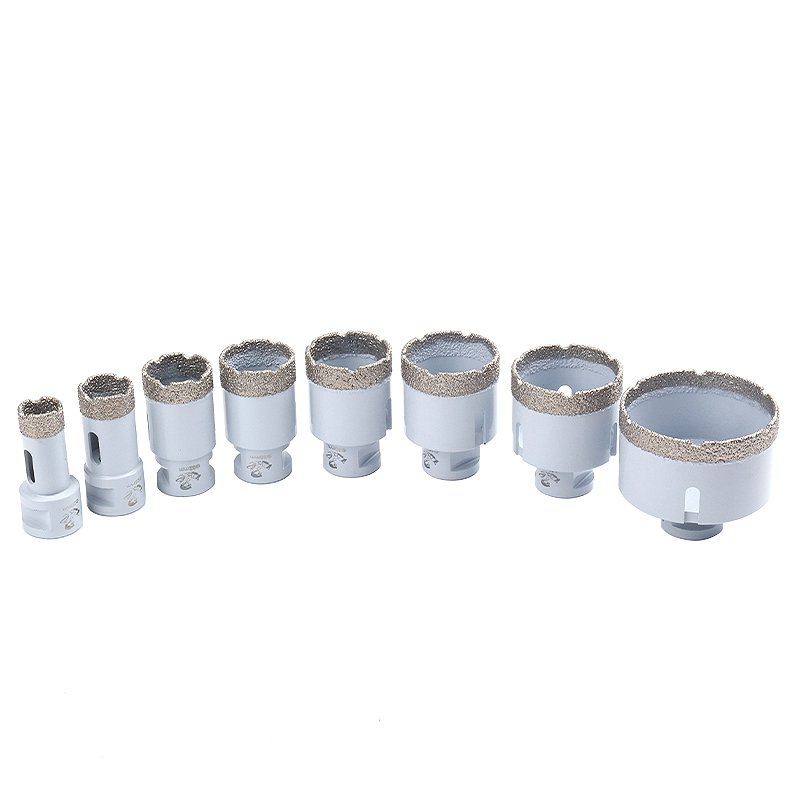 8PCS Diamond Brazing hole saw Sets Core Drill Bit Dry Drilling Core Drill Bit Diamond Hole Saw For Ceramic polishing ceramic tiles