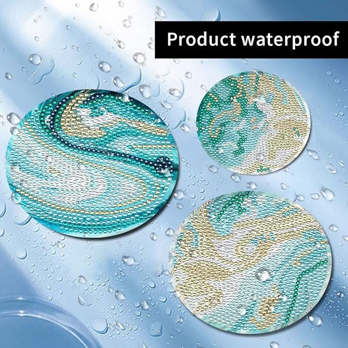 Diamond Painting Coasters Kit 8 Pieces Mandala Diamond Art Coasters Diamond Art Kits For Adults
