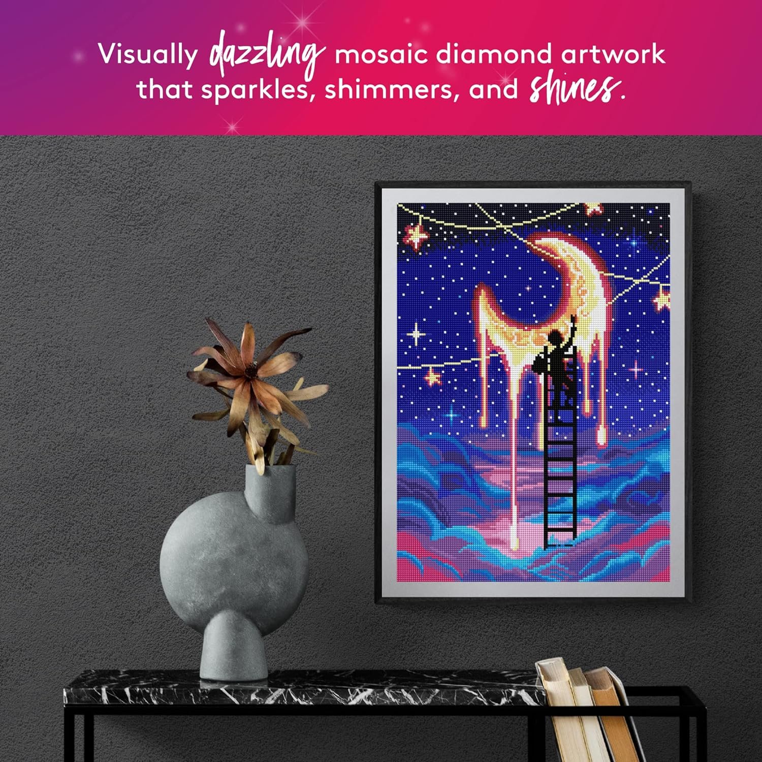Beautiful Night View Diamond Painting Hand picked Moon Painting Creative Starry Sky Diamond Painting and wall decoration arts