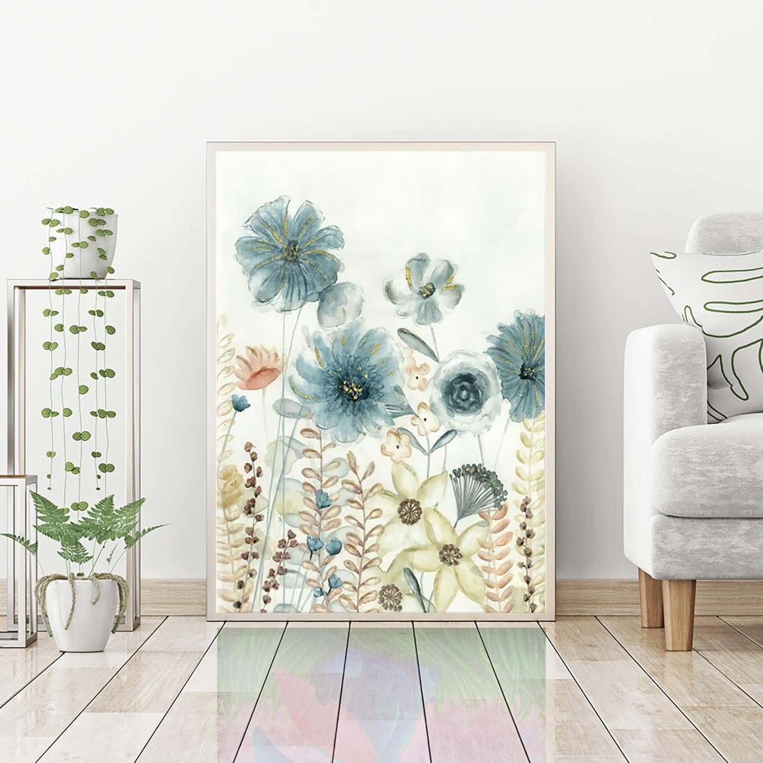 Simple retro plant diamond painting ink wash flower diamond painting living room decoration diamond painting 30*40cm