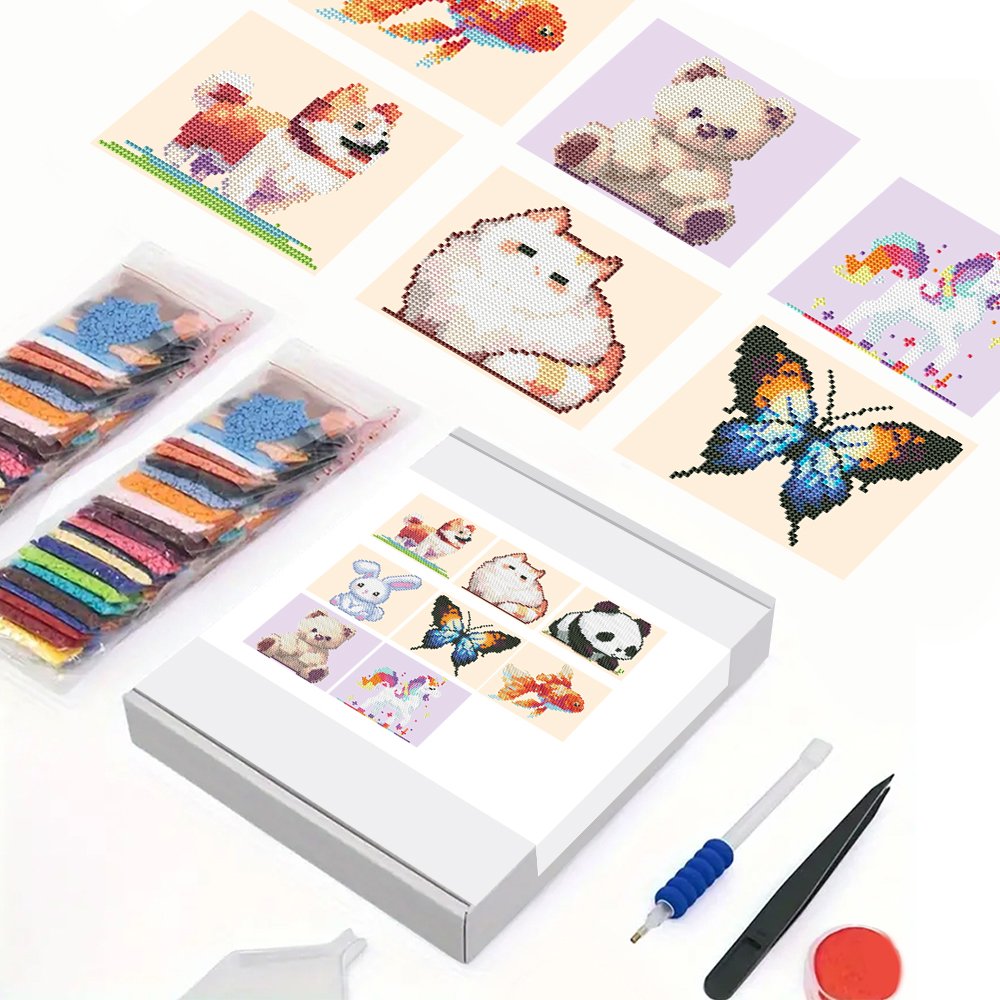 COOLEVE Creative Custom Mini 5D DIY Diamond Painting Art Kit 10.7x10.7cm Handpainted Roman Plant Landscape Animal Gem Europe Pen