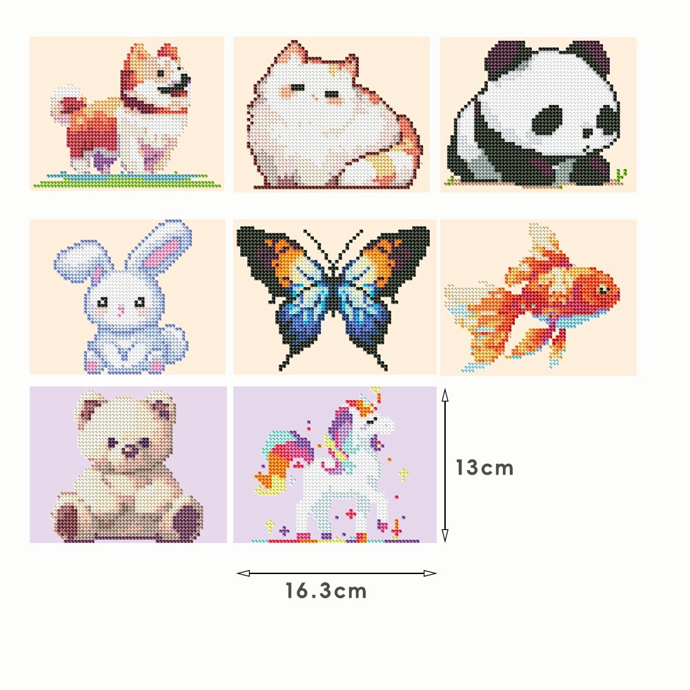 COOLEVE Creative Custom Mini 5D DIY Diamond Painting Art Kit 10.7x10.7cm Handpainted Roman Plant Landscape Animal Gem Europe Pen