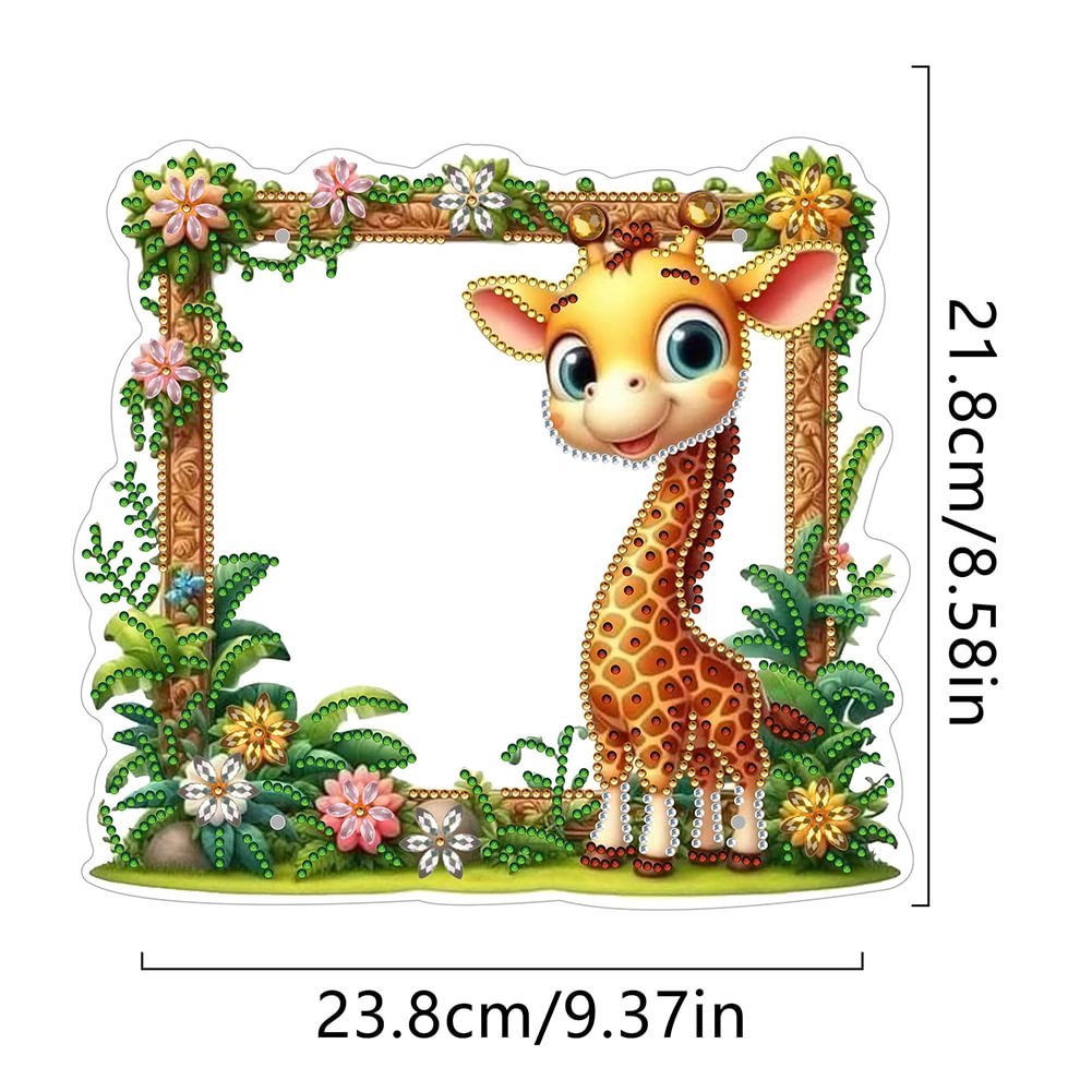 Flower Giraffe Diamond Painting Frame 5D DIY Craft Fashion Accessories