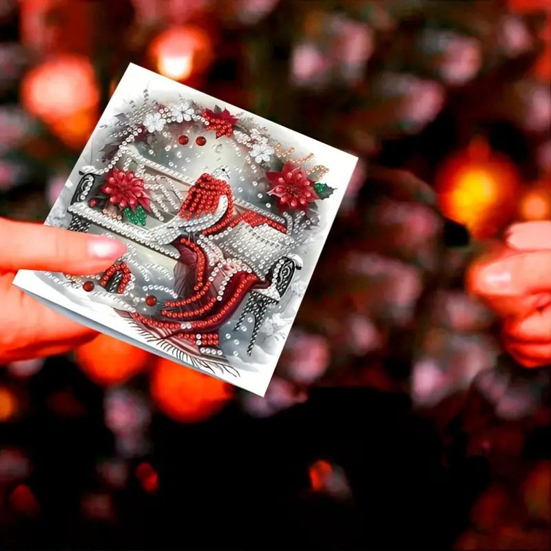 Custom Handmade Birthday Christmas Greeting Card Diamond Painting Printing DIY Diamond Painting Cards