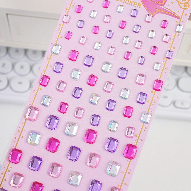 Colorful Love Drops Acrylic Diamond Toy Stickers DIY Pearl Gemstone Decorative Reward for Children