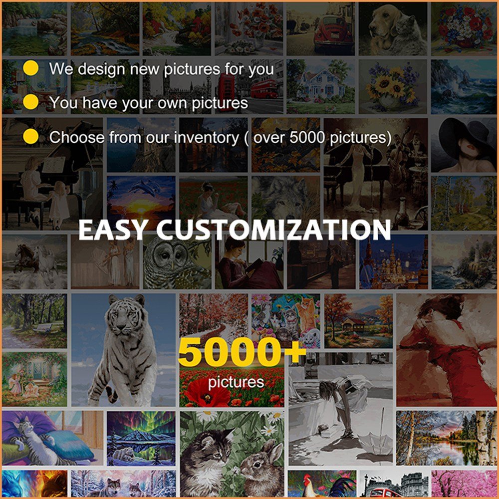 5D DIY Diamond Painting Kit Creative Printed Full Diamond Art by Number Embroidery for Wall Decor Elephant without Frame