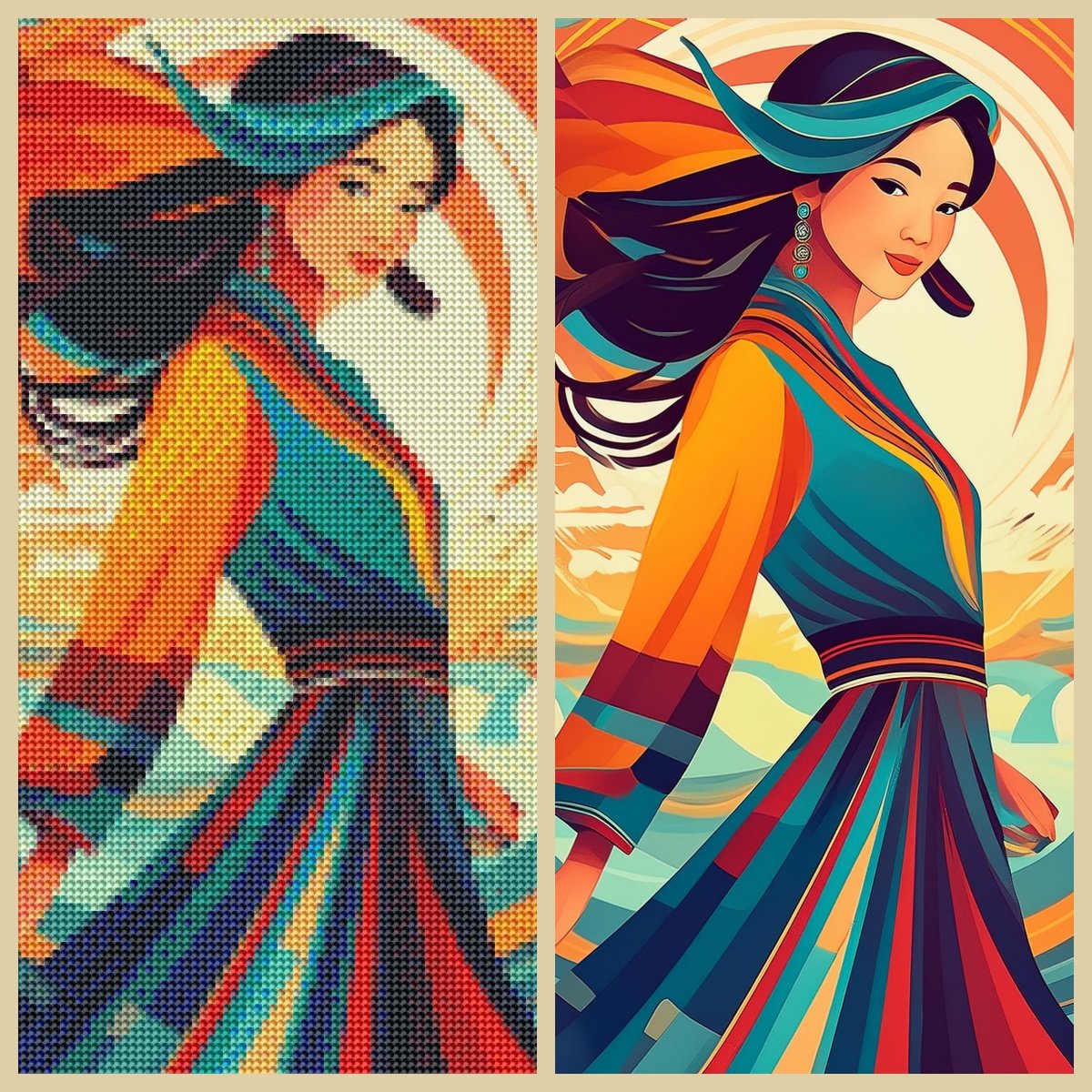 G-74 Girl Series Custom Mosaic Diamond Art Wall Decor Portrait Paint,DIY 5d Canvas Home Decor Christmas Diamond Painting