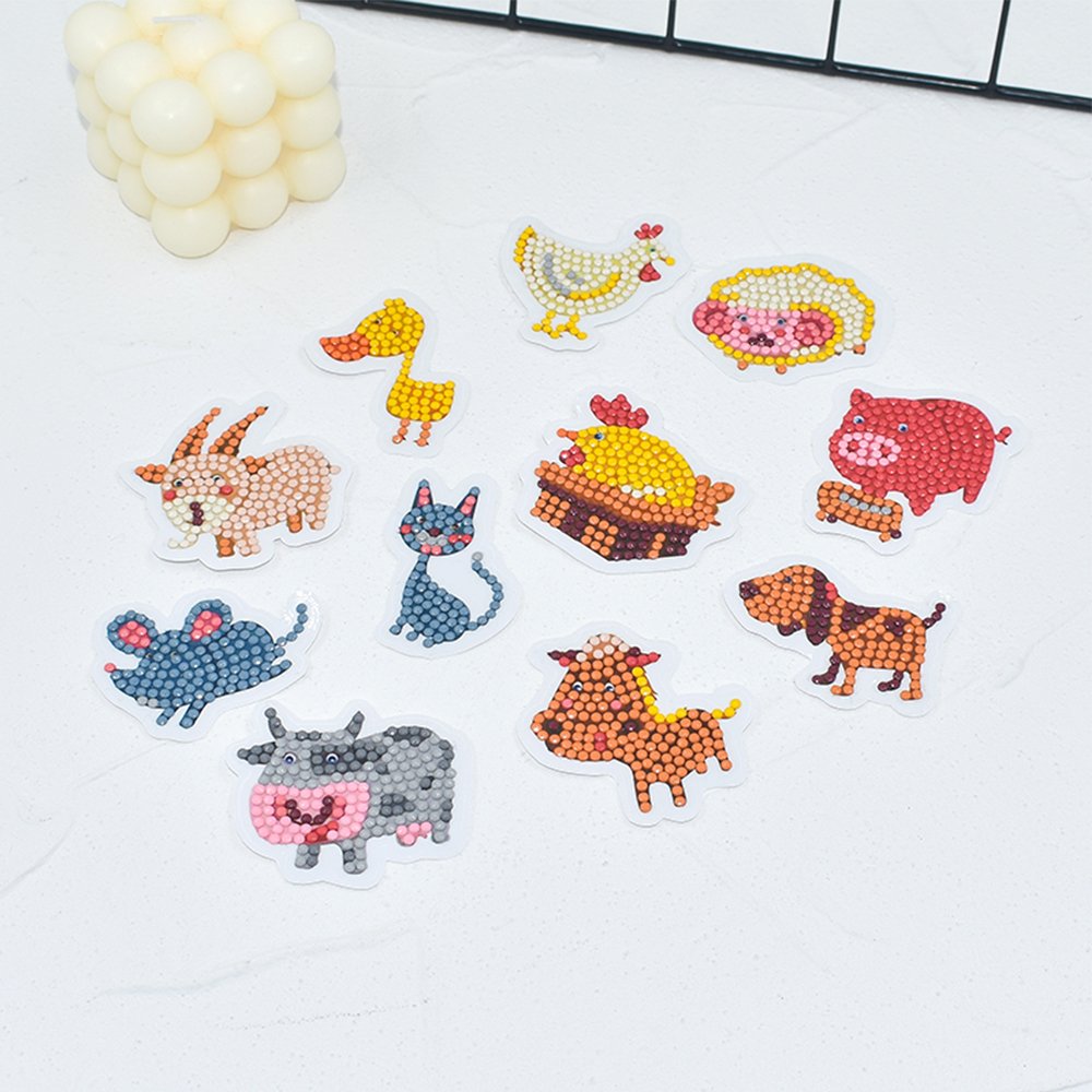 Hot Selling Art Crafts Animal Children 5D Diy Diamond Painting Stickers Kits for Kids