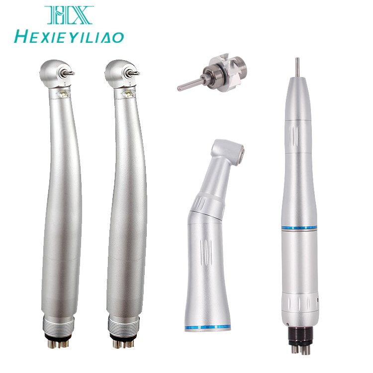 Professional and practical clinic equipment low speed and high speed 4-hole turbo handpiece dental