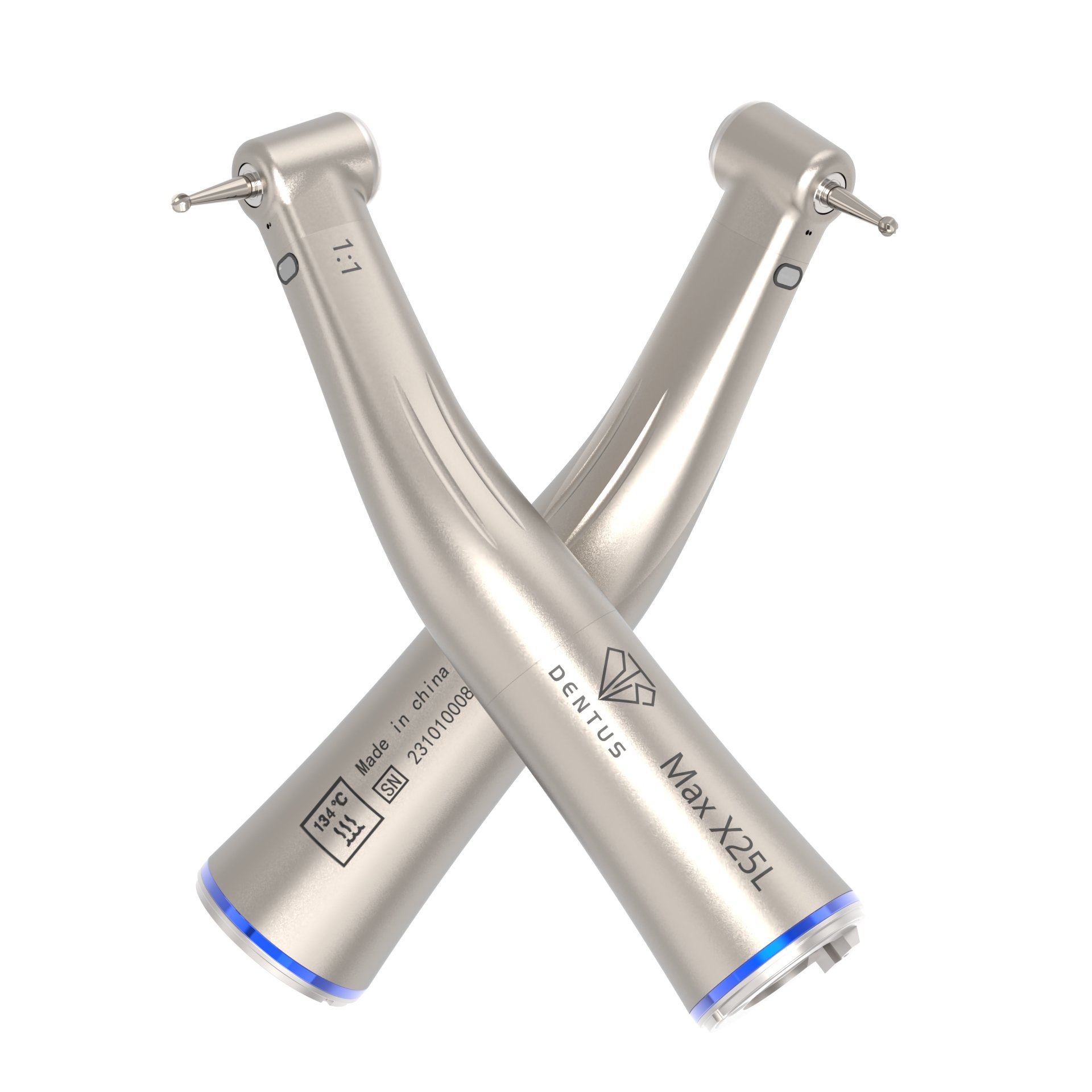 Hot Max X25L 1:1 Ceramic Bearing Low RPM Fiber Optic Handpiece Customized Color Logo Handpiece for Dental Clinic