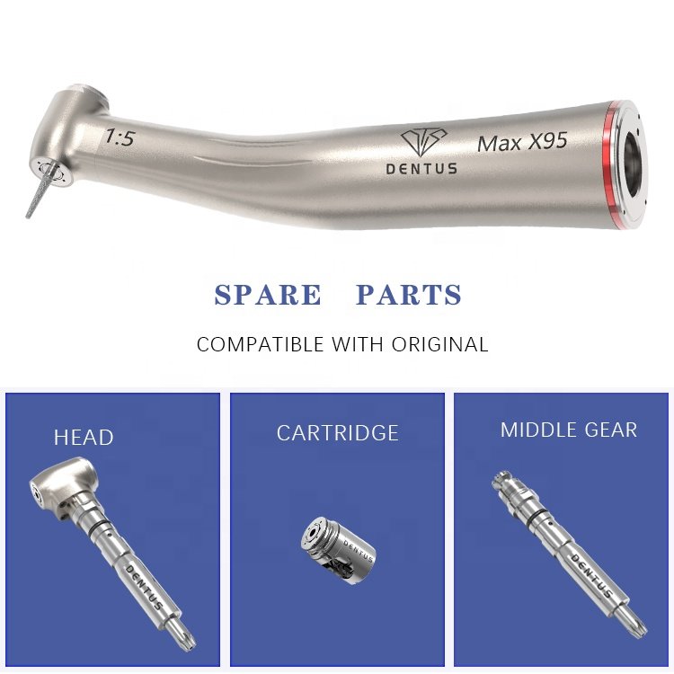 1:5 Increasing Low Speed Dental Handpiece Non-Optic Contra Angle Electric Motor Max : 200,000 min-1 X95