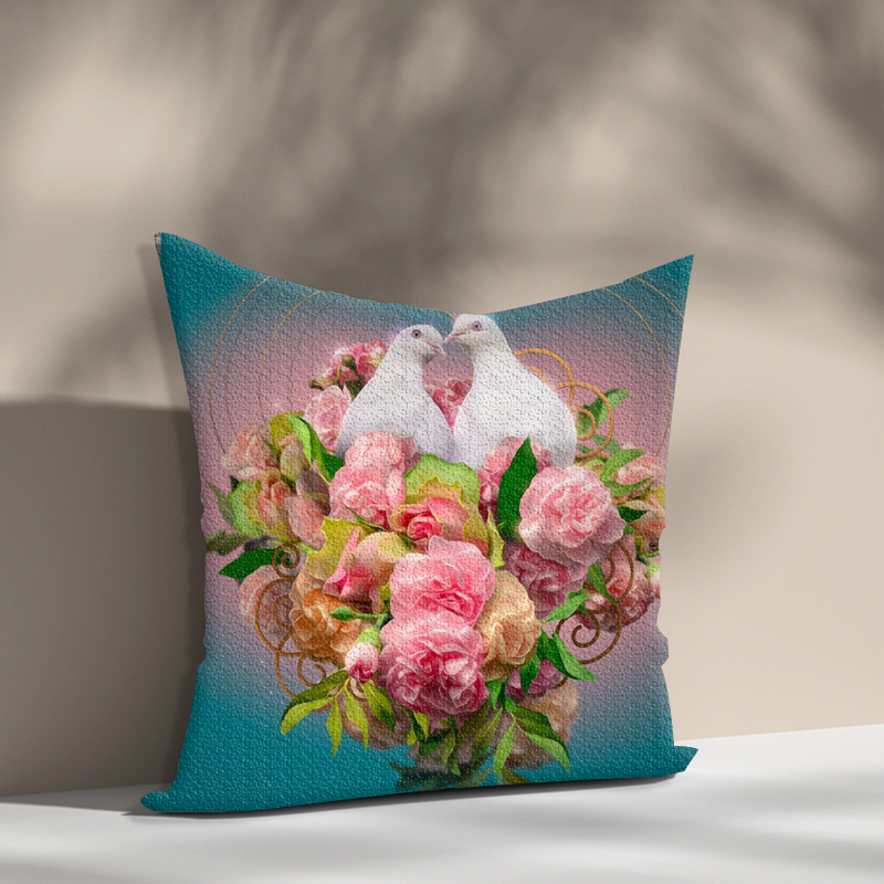 DIY 5D Flower Pigeon Heart Pattern Diamond Painting pillow case Full Drill Crystal Rhinestone cushion case