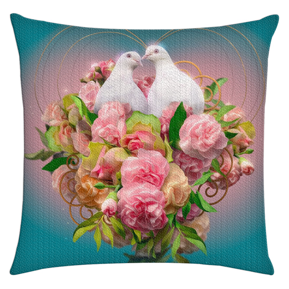 DIY 5D Flower Pigeon Heart Pattern Diamond Painting pillow case Full Drill Crystal Rhinestone cushion case