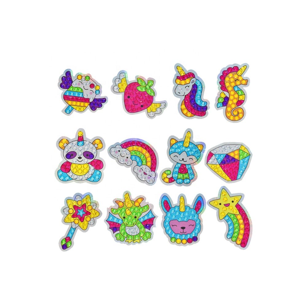 Hot Selling Art Crafts Animal Children 5D Diy Diamond Painting Stickers Kits for Kids