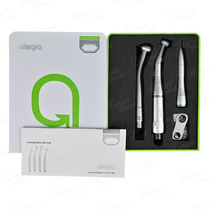 Dental Student Kits 1Pc High Speed 5 LED Handpiece /1 Set Inner Water Spray Dental Low Speed Handpieces Kit