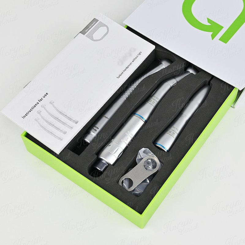 Dental Student Kits 1Pc High Speed 5 LED Handpiece /1 Set Inner Water Spray Dental Low Speed Handpieces Kit