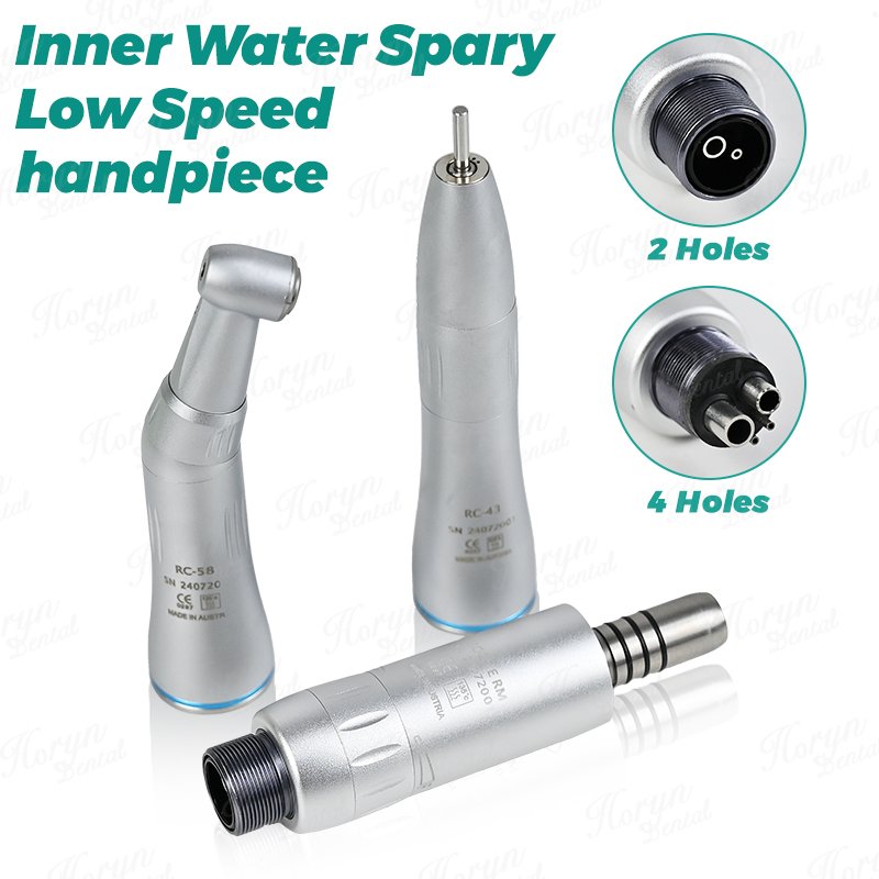 Dental Student Kits 1Pc High Speed 5 LED Handpiece /1 Set Inner Water Spray Dental Low Speed Handpieces Kit