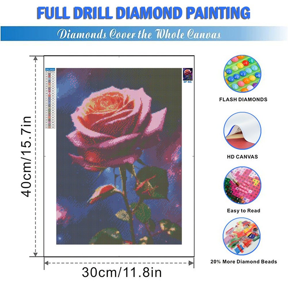 Art Pink Rose Diamond Painting Floral Landscape Full Diamond Mosaic cute Cross Stitch Kits Home Decor Exquisite Handmade Gifts
