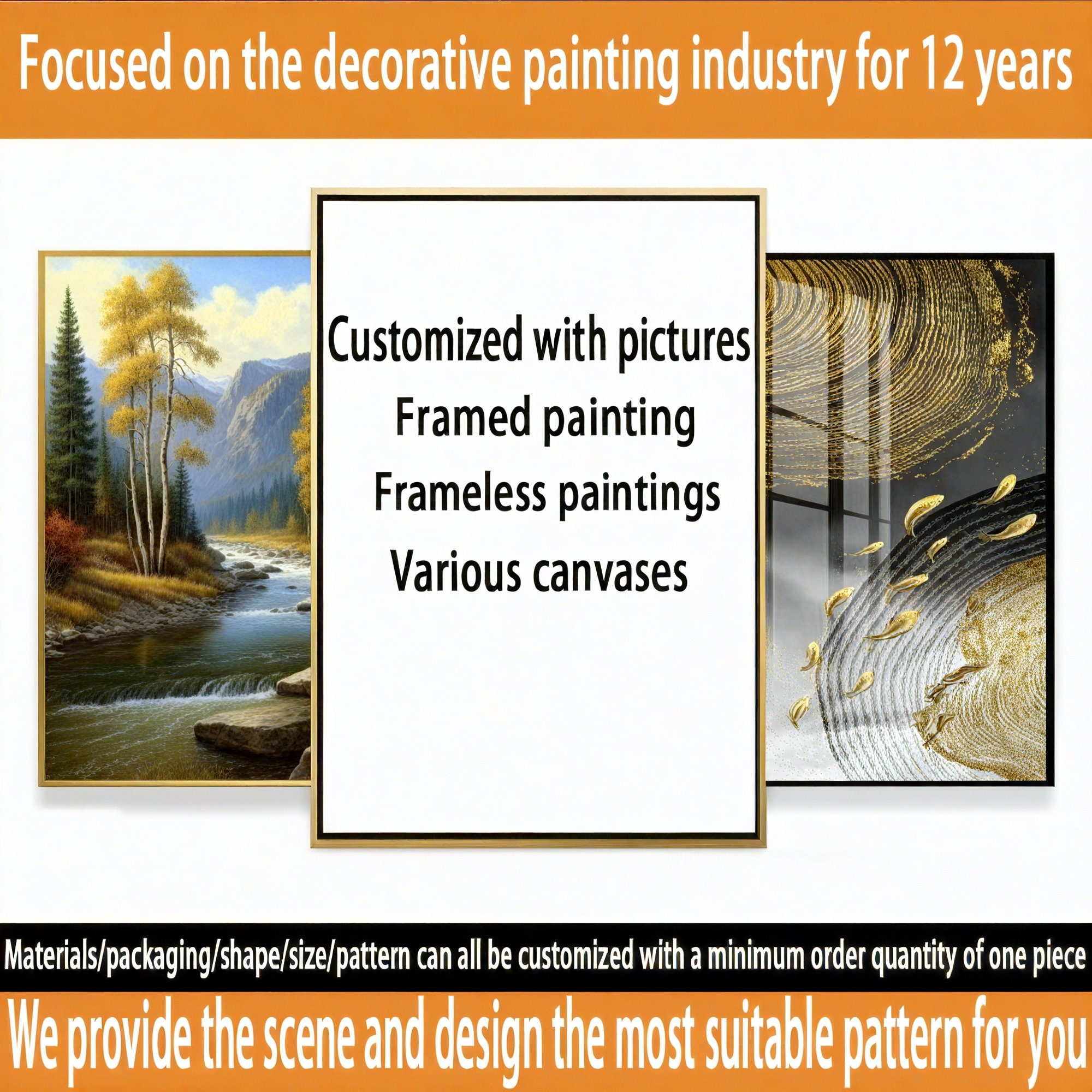 High quality abstract art decorative frames for weddings, gratitude, gift giving, bedrooms, home office decoration