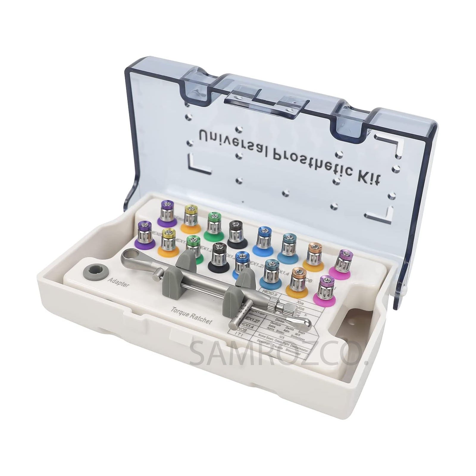 Dental Implant Universal Prosthetic Kit Torque 10-70NCM with Screw Driver Universal Restoration Tools Kit