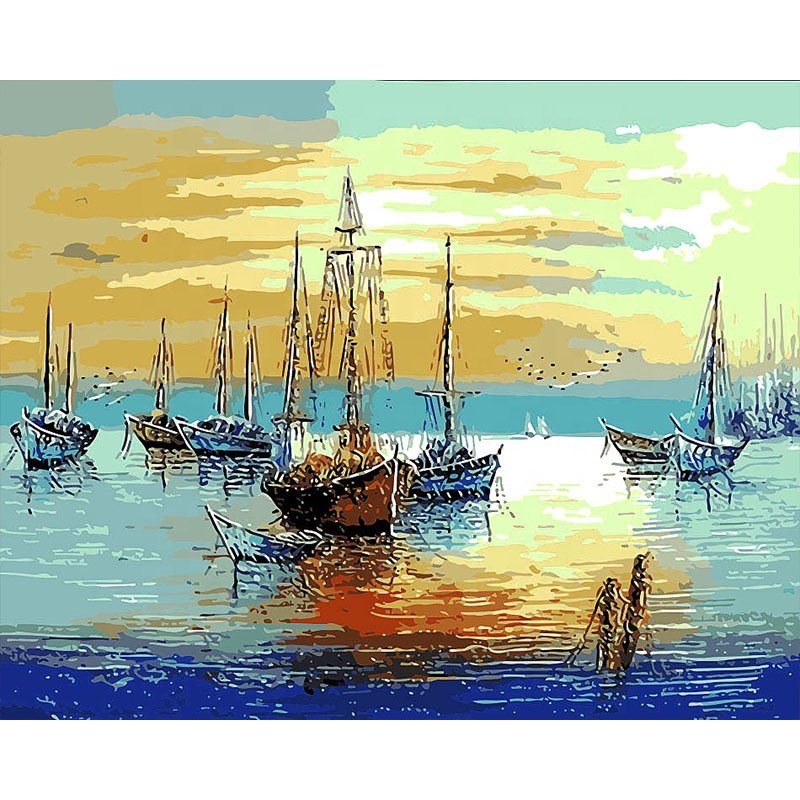 Sunloop Factory Crafts Elephant Pattern Painting By Numbers For Adult Acrylic Painting Set
