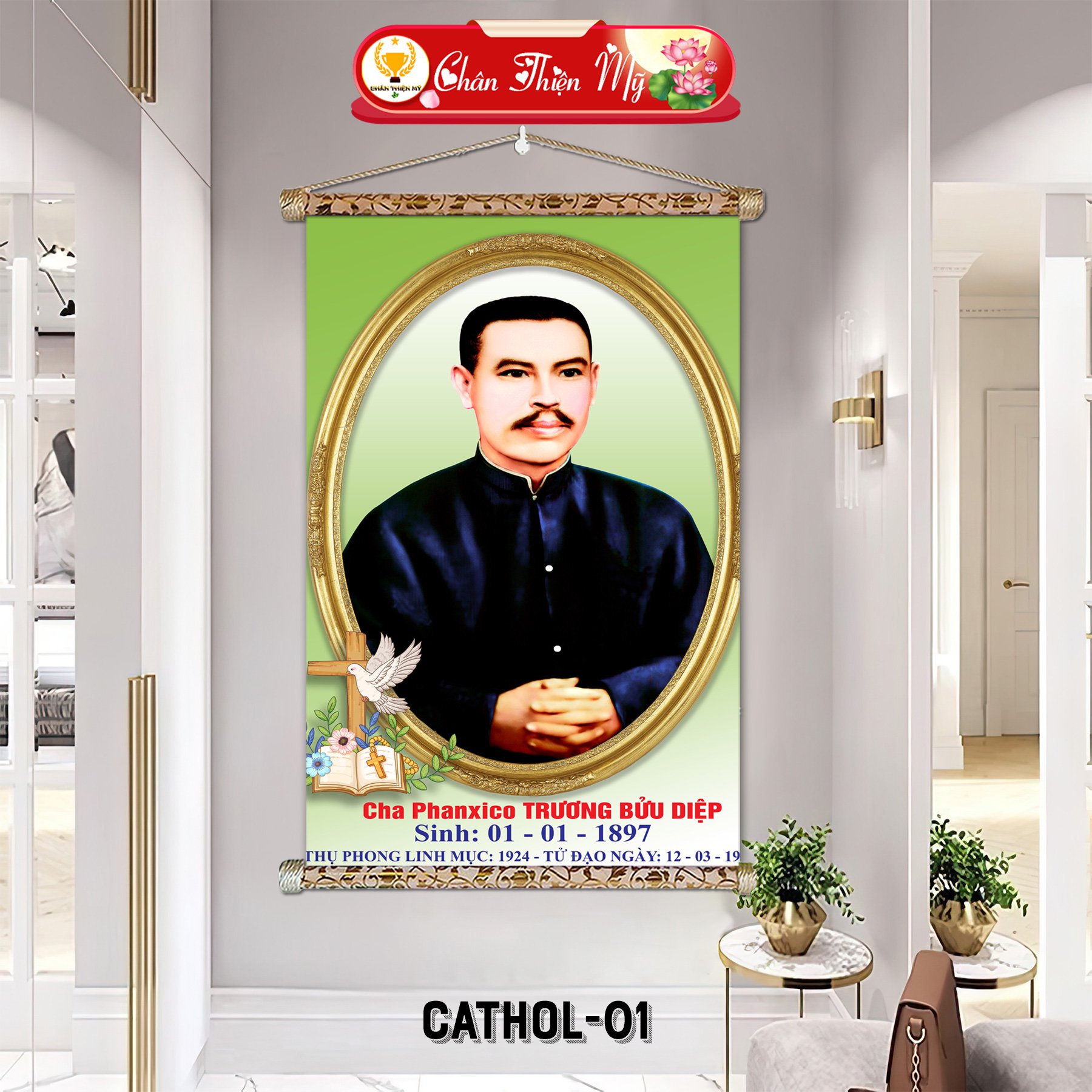 Custom stretched digital printing Picture of mary and jesus Decoration for the house