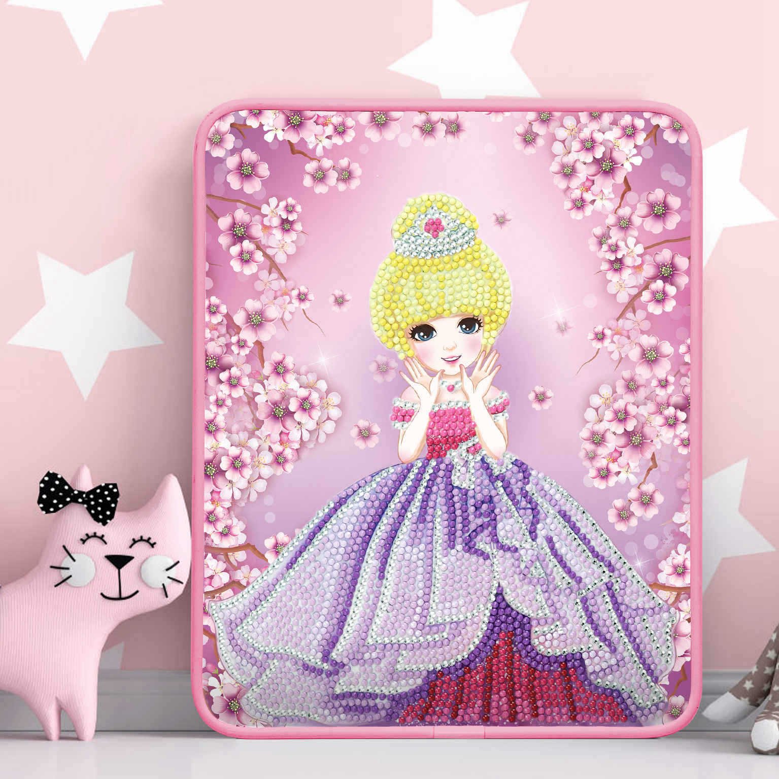 Wholesale Custom Size And Pattern Genuine Cute Princess DIY Diamond Painting For Kids