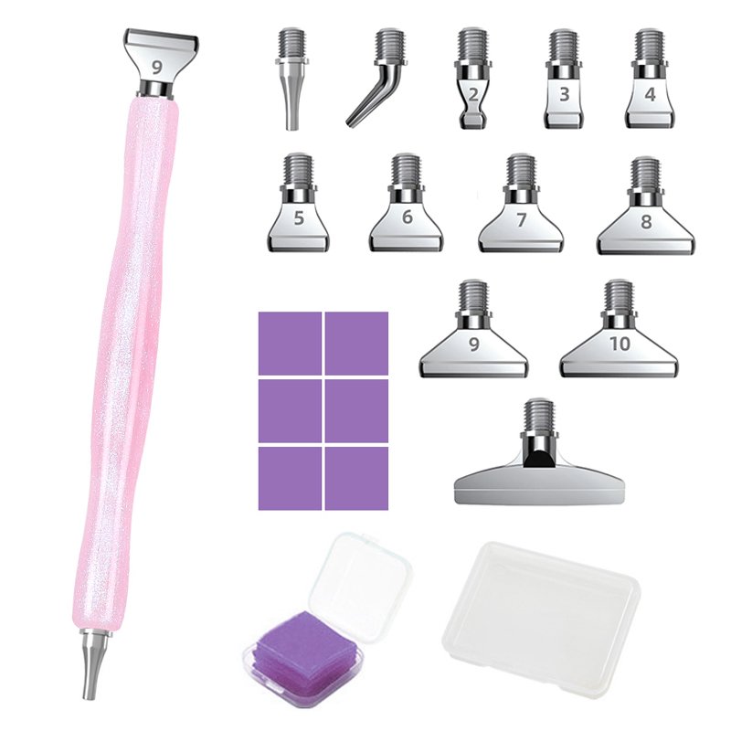 Diamond Art Pen 5D Resin Diamond Painting Pen with Metal Tips Placer Diamond Art Painting Accessories Tool Kit Drill Pen