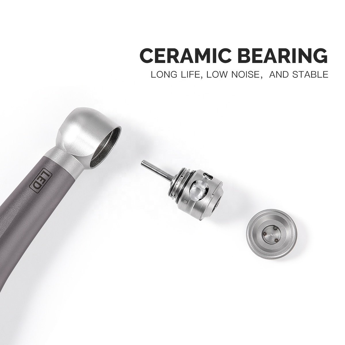 Azdent Dental High Speed Handpiece with 4 Port Spray and Ceramic Bearing