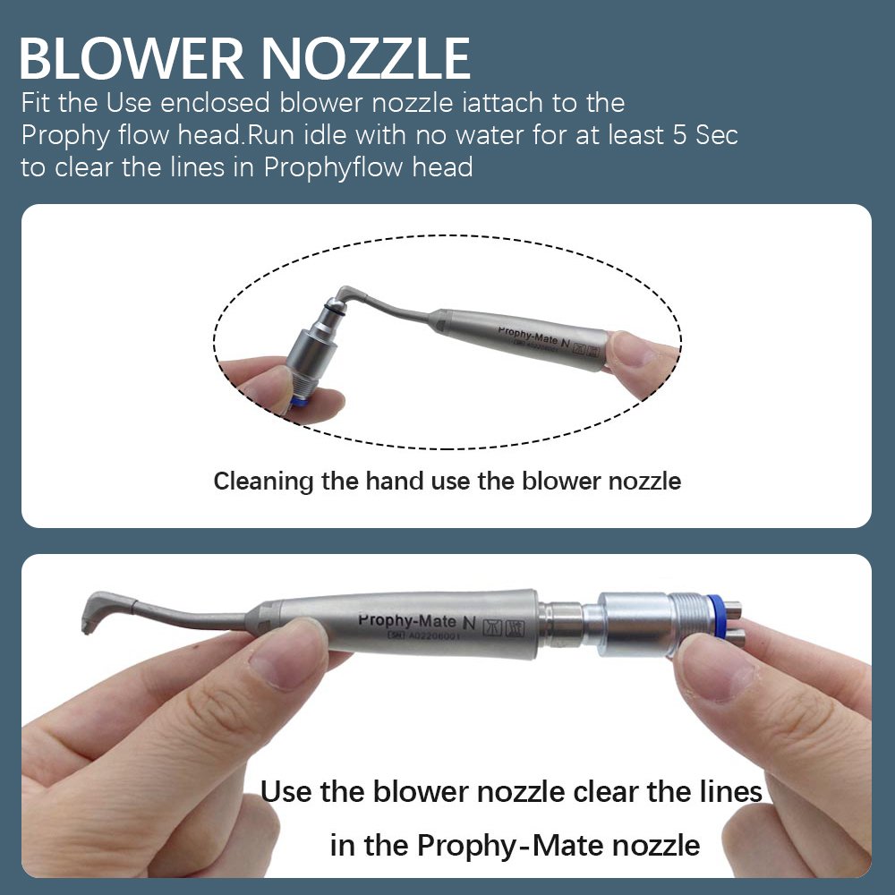 Dental Equipment Ari Prophy Teeth Cleaning Whitening Polisher Airflow Handpiece Sandblasting fit B2 M4 Quick Connection