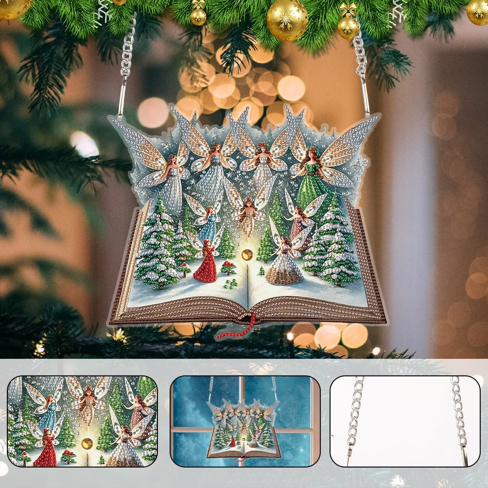 Wholesale DIY Fairy Christmas Decor Diamond Painting Hanging Ornament Special Shaped 5D Acrylic Diamond Painting Pendant