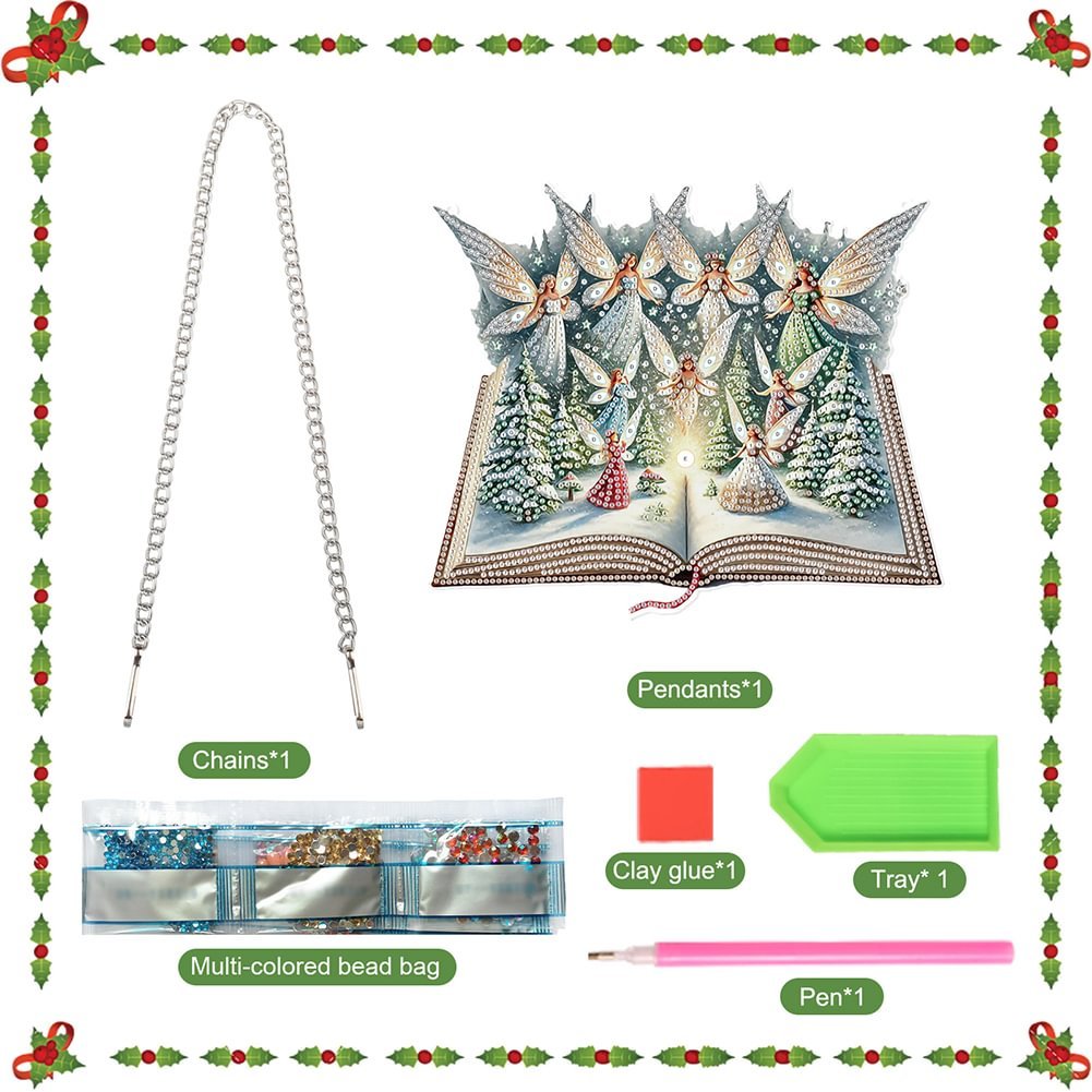 Wholesale DIY Fairy Christmas Decor Diamond Painting Hanging Ornament Special Shaped 5D Acrylic Diamond Painting Pendant