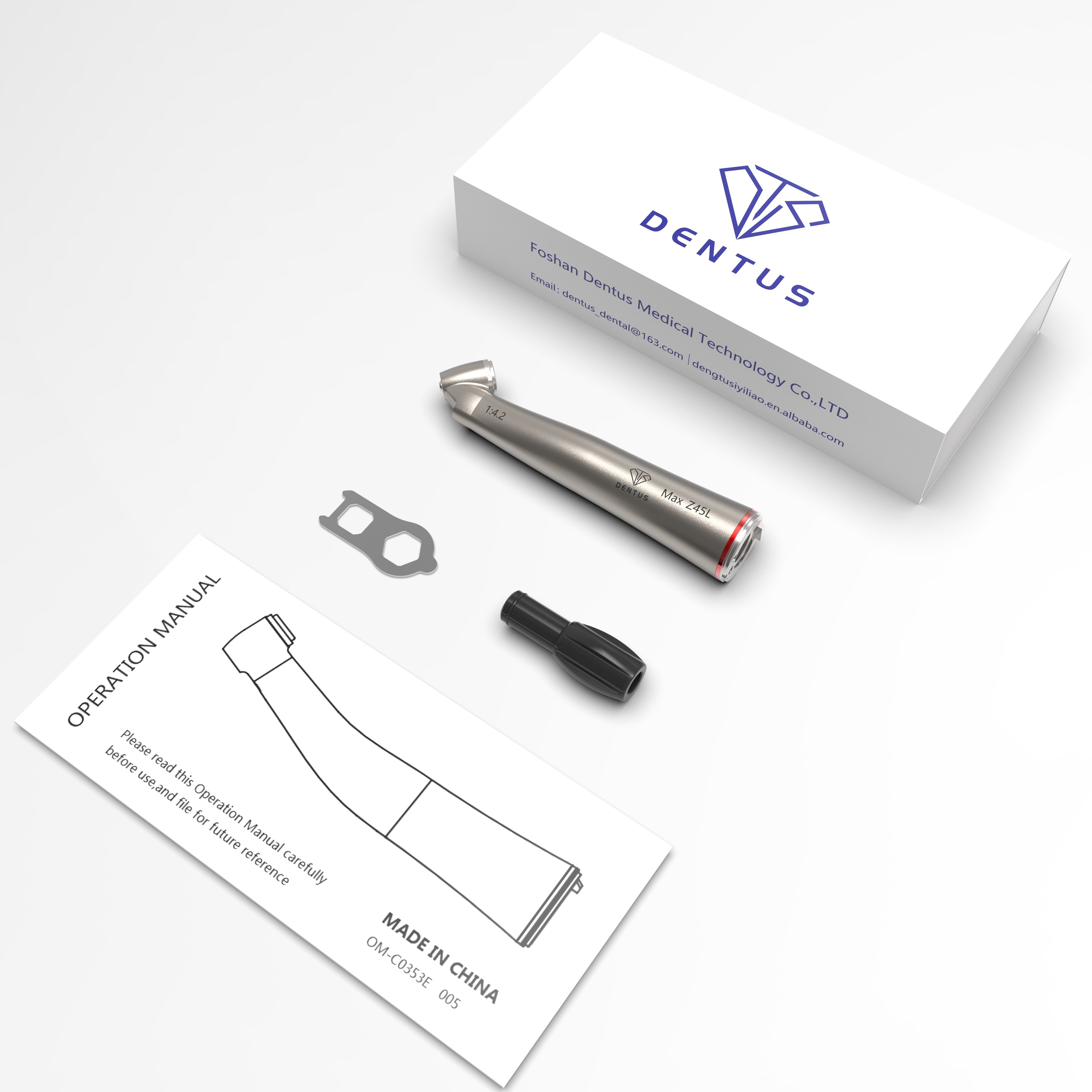 Manufacturer Direct Optical Dental Handpiece Z45L Cheap 45 Degree Angle Increasing Dental contra-angle Handpiece