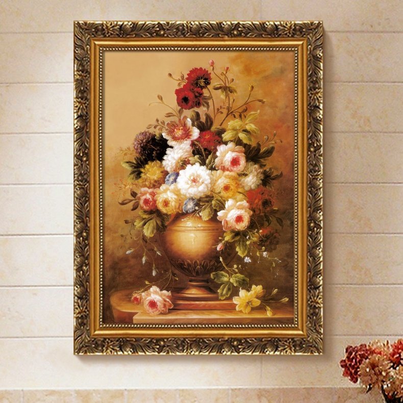 European Classical Decorative Simulation Famous Painting Figures Flowers Wall Decor Canvas Oil Painting And Wall Arts