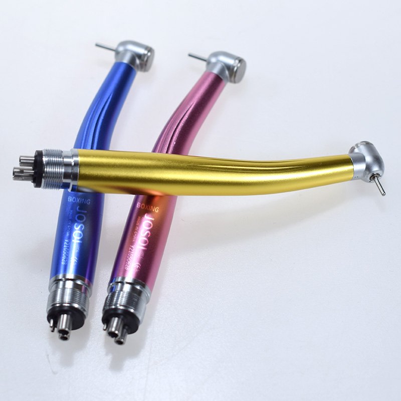 Dental high-speed handpiece Push Button Colorful dental turbina handpiece 4 Holes Without Light