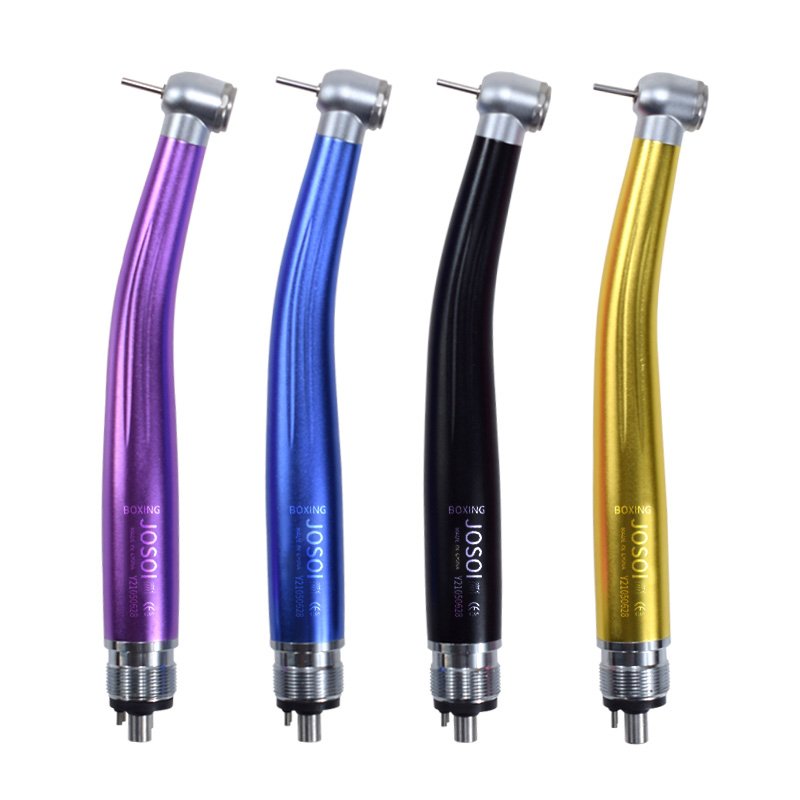 Dental high-speed handpiece Push Button Colorful dental turbina handpiece 4 Holes Without Light