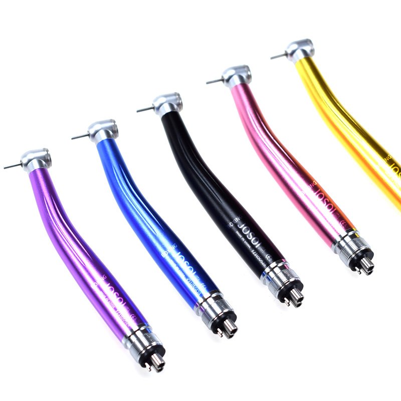 Dental high-speed handpiece Push Button Colorful dental turbina handpiece 4 Holes Without Light